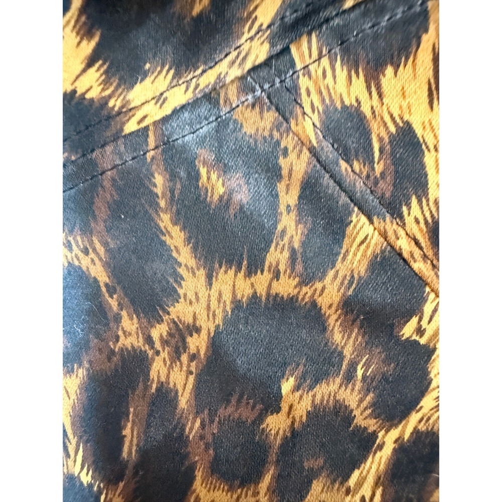 Neiman Marcus Jacket Womens L Leopard Animal Print Cotton Zip Up - Picture 5 of 8